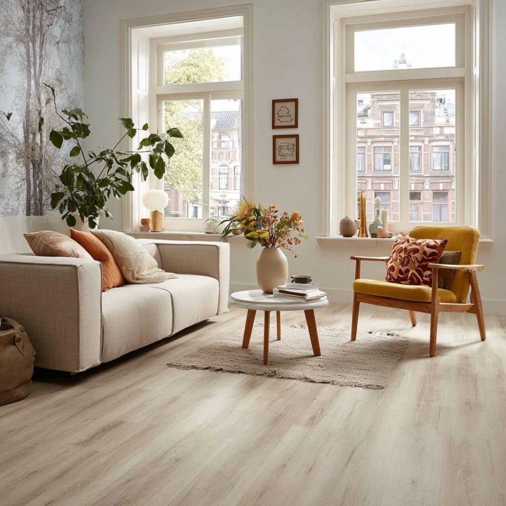 Lijm PVC Vloer | Plank | Eiken Houtlook | 122,9x23,8 cm | 2 mm dik | Geschikt voor vloerverwarming | recht