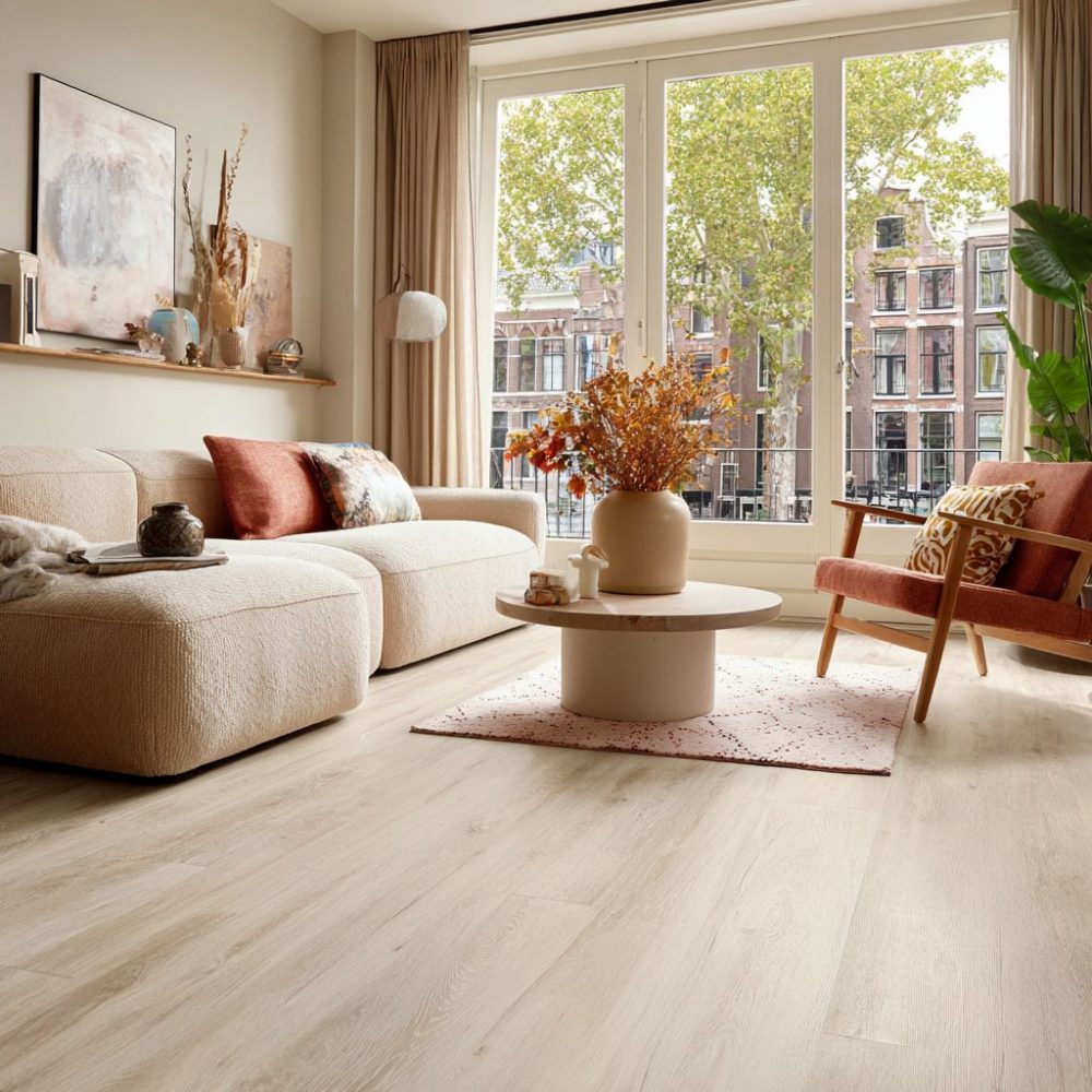 Klik PVC Vloer | Plank | Eiken Houtlook | 122x22,5 cm | 5 mm dik | Geschikt voor vloerverwarming | TV47