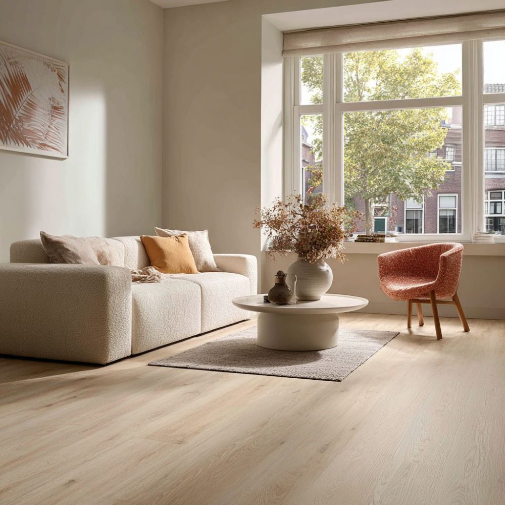 Klik PVC Vloer | Plank | Eiken Houtlook | 122x22,5 cm | 4 mm dik | Geschikt voor vloerverwarming | TV46