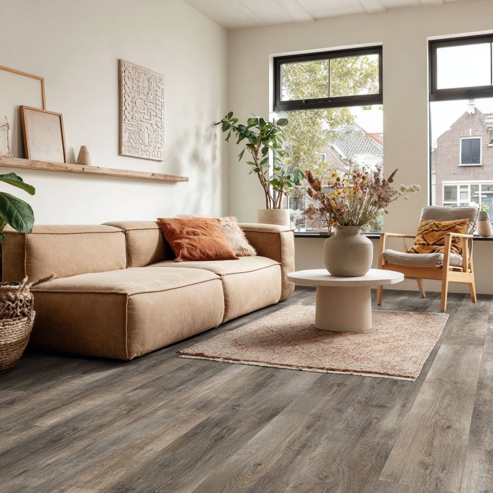 Lijm PVC Vloer | Plank | Eiken Houtlook | 122,9x23,8 cm | 3 mm dik | Geschikt voor vloerverwarming | TV90