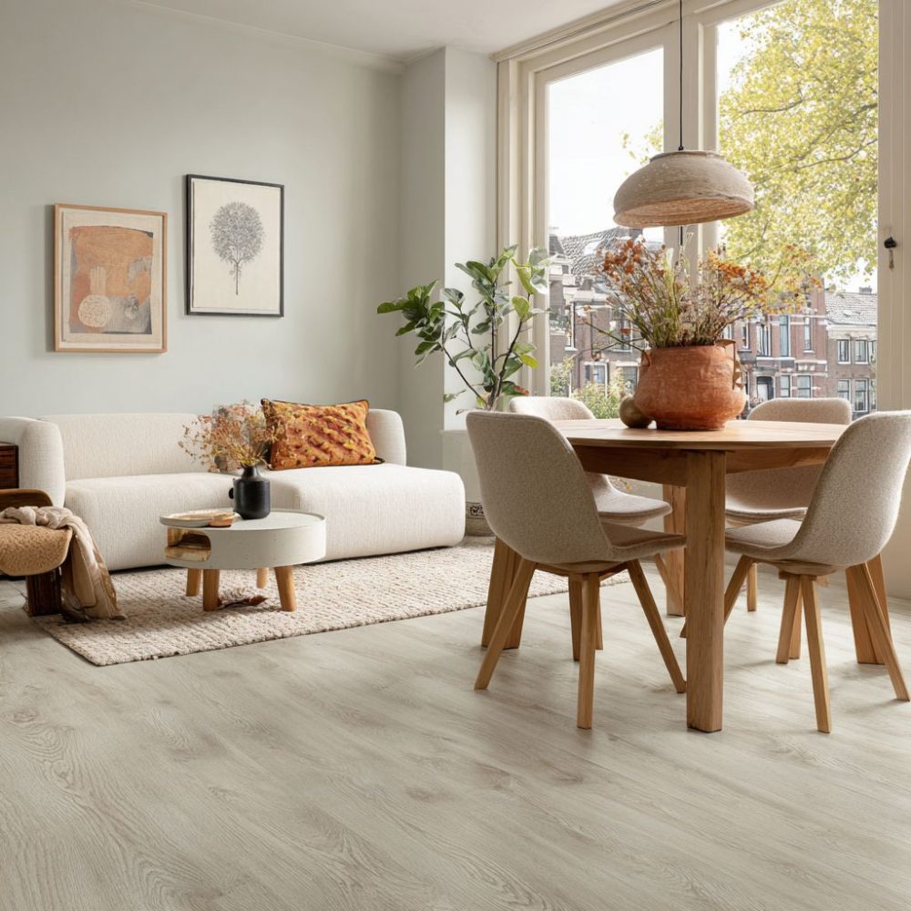 Lijm PVC Vloer | Plank | Eiken Houtlook | 150,5x23,5 cm | 3 mm dik | Geschikt voor vloerverwarming | TV96