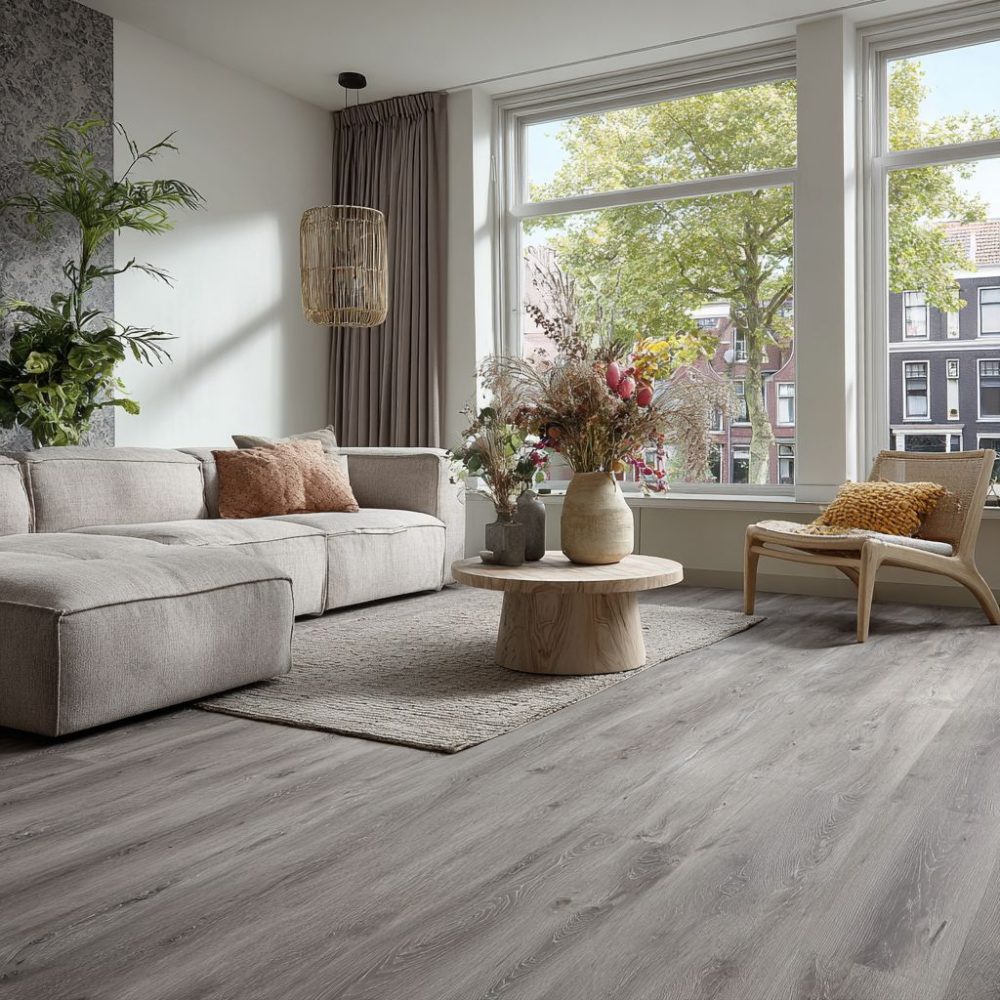 Klik PVC Vloer | Plank | Eiken Houtlook | 122x22,5 cm | 5 mm dik | Geschikt voor vloerverwarming | TV44