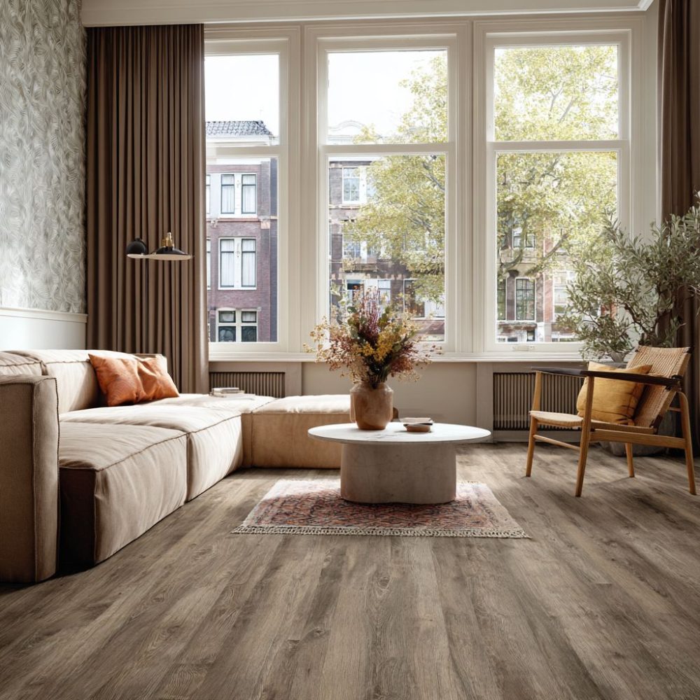 Klik PVC Vloer | Plank | Eiken Houtlook | 122x22,5 cm | 4 mm dik | Geschikt voor vloerverwarming | TV54