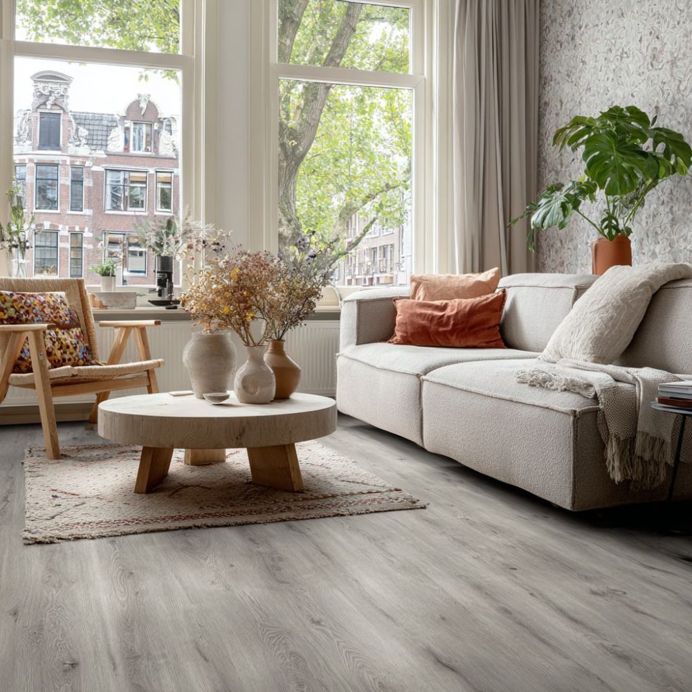 Klik PVC Vloer | Plank | Eiken Houtlook | 122x22,5 cm | 4 mm dik | Geschikt voor vloerverwarming | TV52